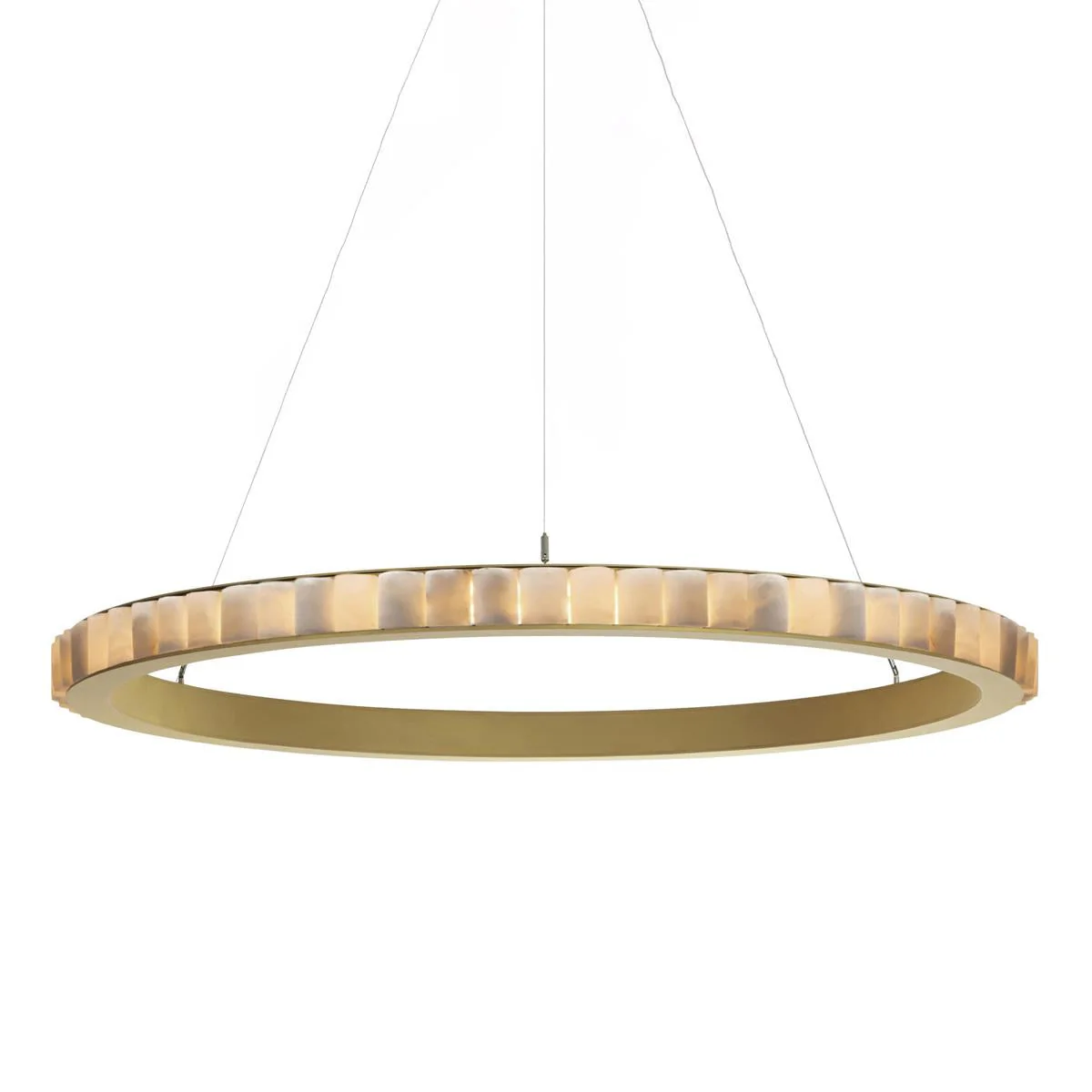 Люстра Alabaster Avalon Halo - ∅60см x 8см, черный, теплый свет