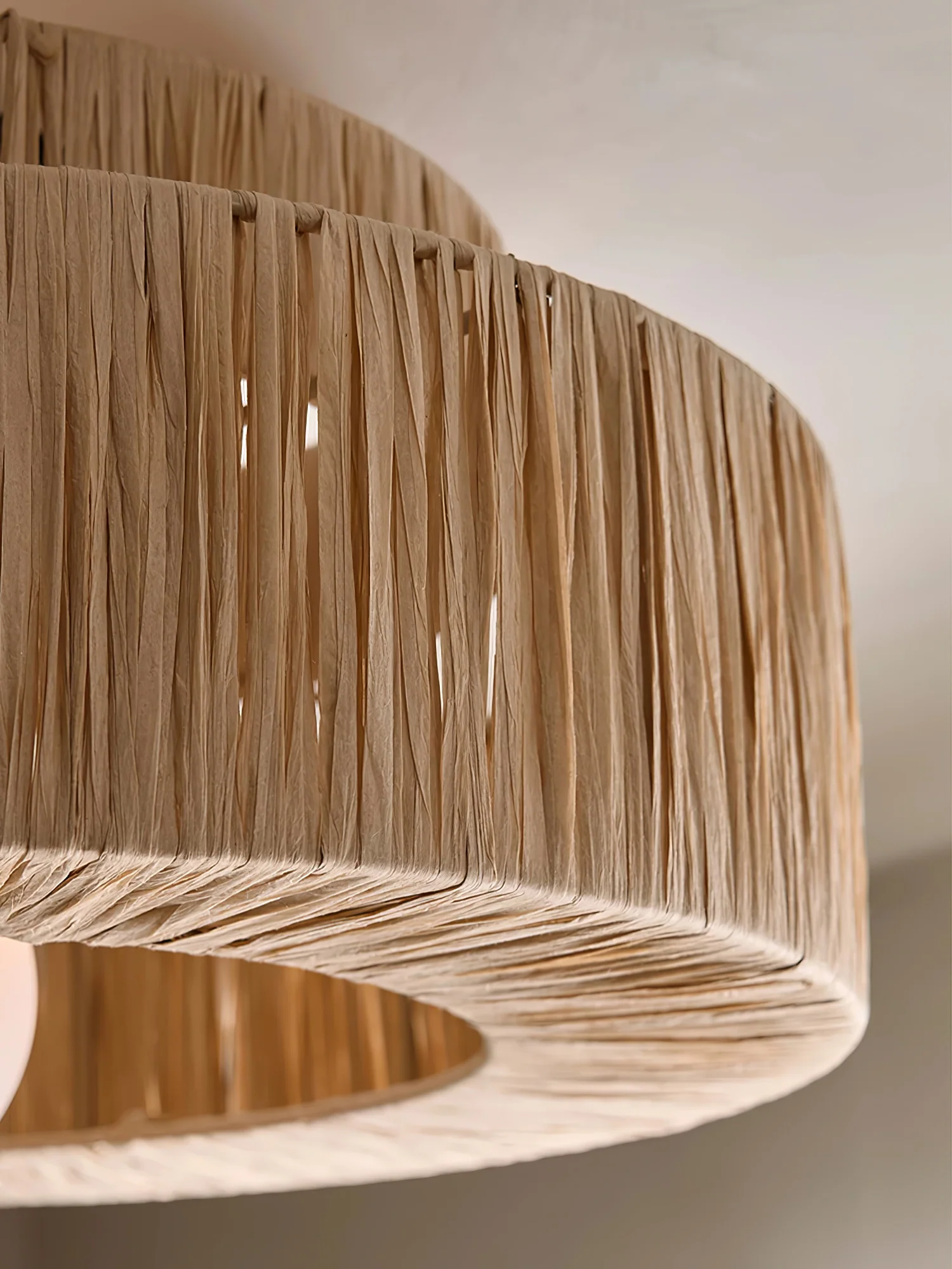 Подвесной светильник Straw Art - ∅55см x 33см, натуральная солома