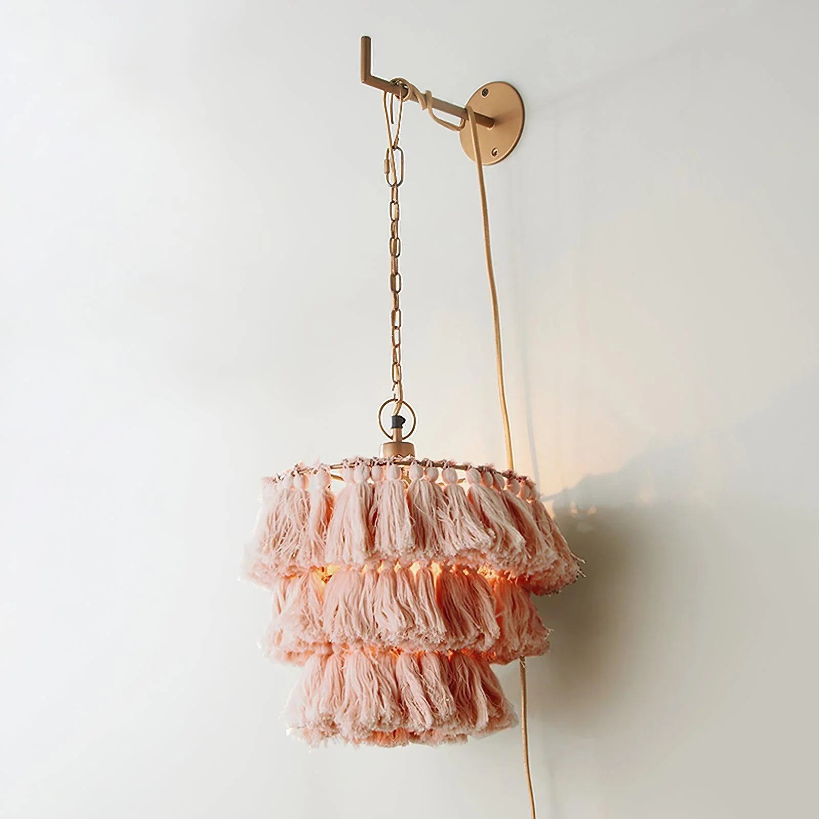 Fela Tassel Wall Lamp - Set of 2 / White / EU plug