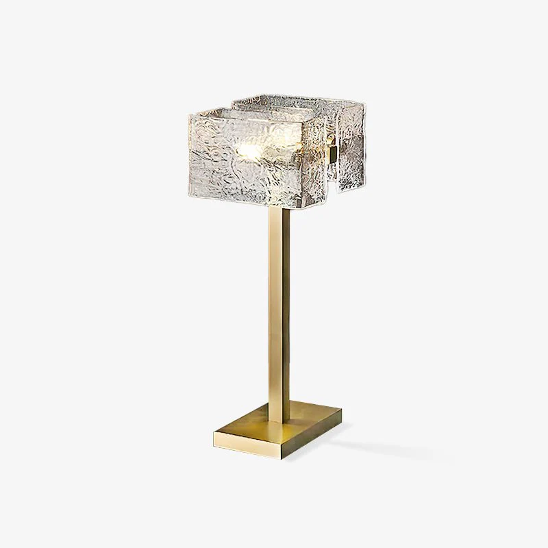 Roosevelt Table Lamp - ∅ 7.8″ x H 19.6″ / Dia 20cm x H 50cm / Brass+Clear / UK plug