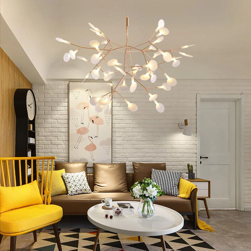 Люстра Rose Gold Firefly LED - 81 источник света ∅100см x 40см, розовое золото, холодный свет