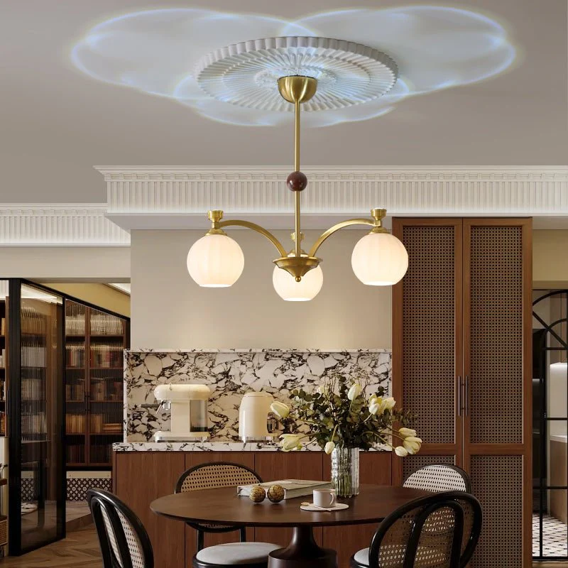 Люстра Thaddeus Radiance - 5 источников света ∅68см x 20см, золотой, белый