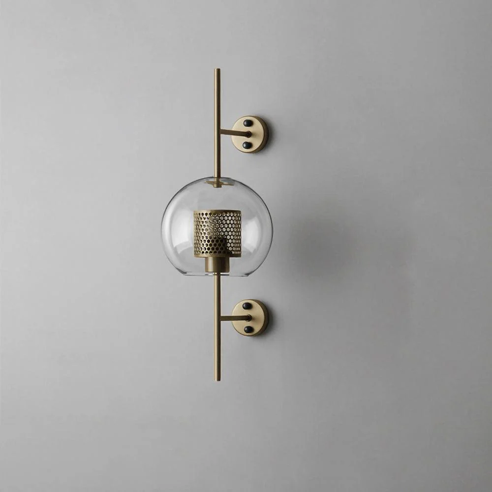 Настенный светильник Chiswick Glass - ∅13см x 67см, серебряный, стекло, 2 шт