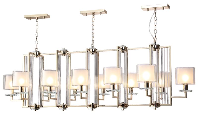 Люстра Crystal Lux NICOLAS NICOLAS SP12 L1600 GOLD/WHITE