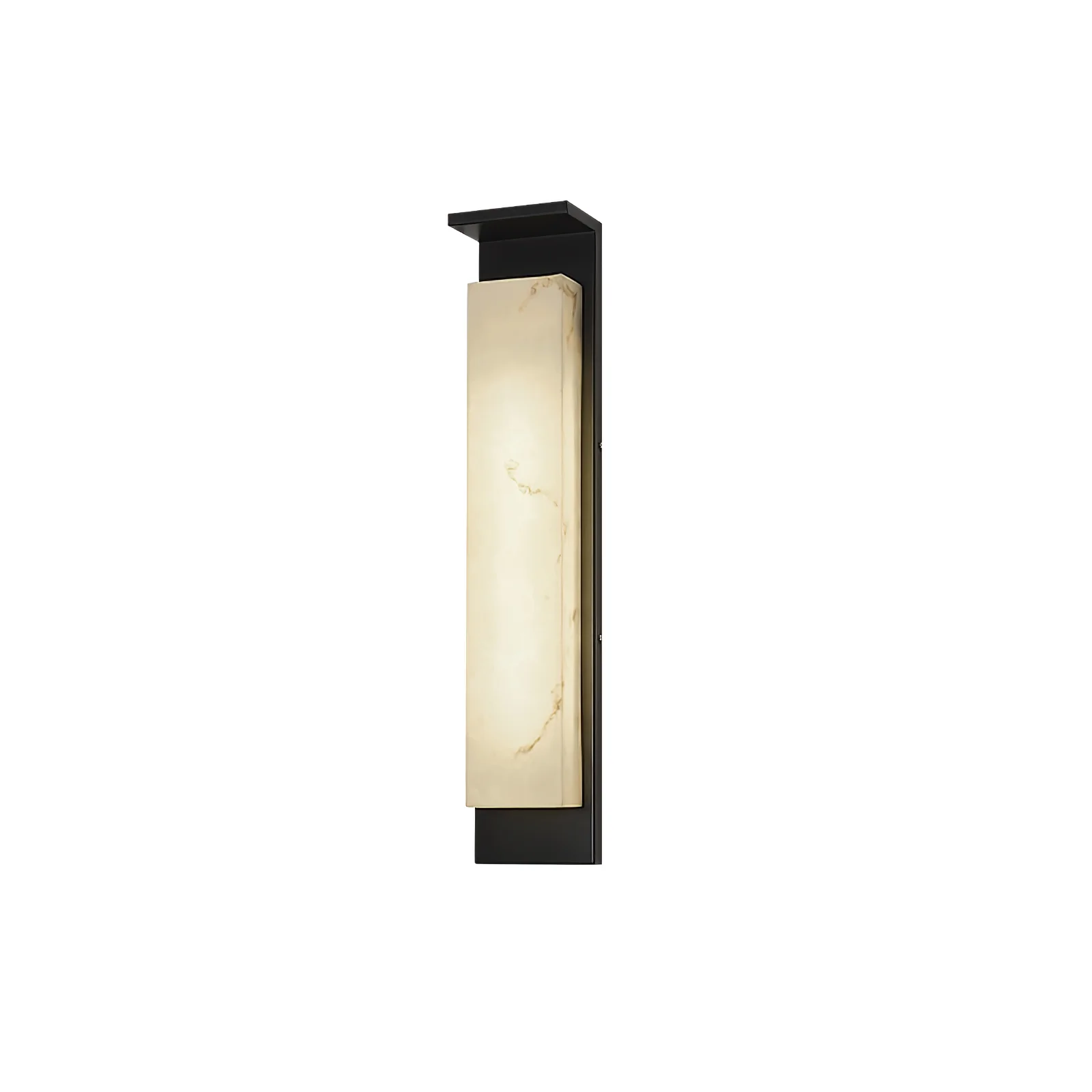 Delaney Outdoor Wall Light - Model A L 6.3″ x W 4.3″ x H 19.7″ Set of 2 / Black & White / Warm Light