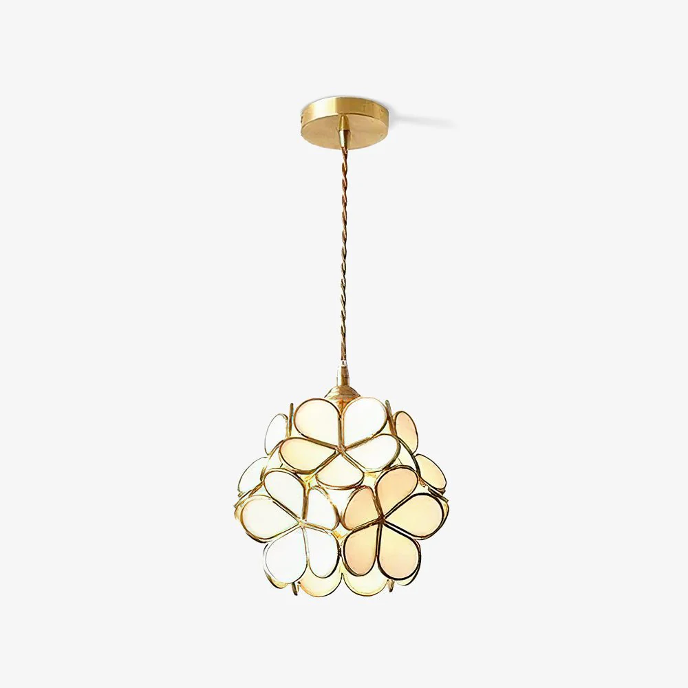 Подвесной светильник Glass Petal - ∅20см x 20см, розовый