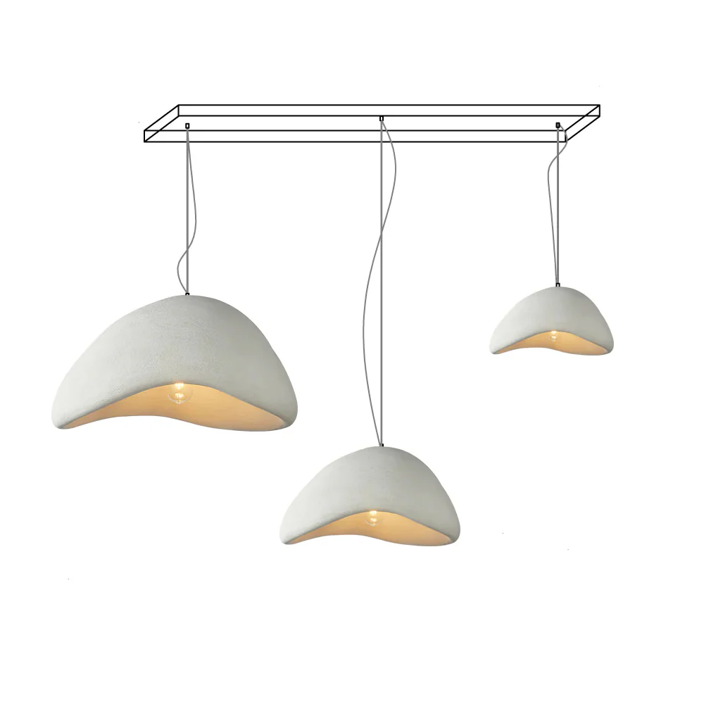 Люстра Khmara Halia Combination A - ∅40см x 22см + ∅60см x 33см, серый, длинное крепление