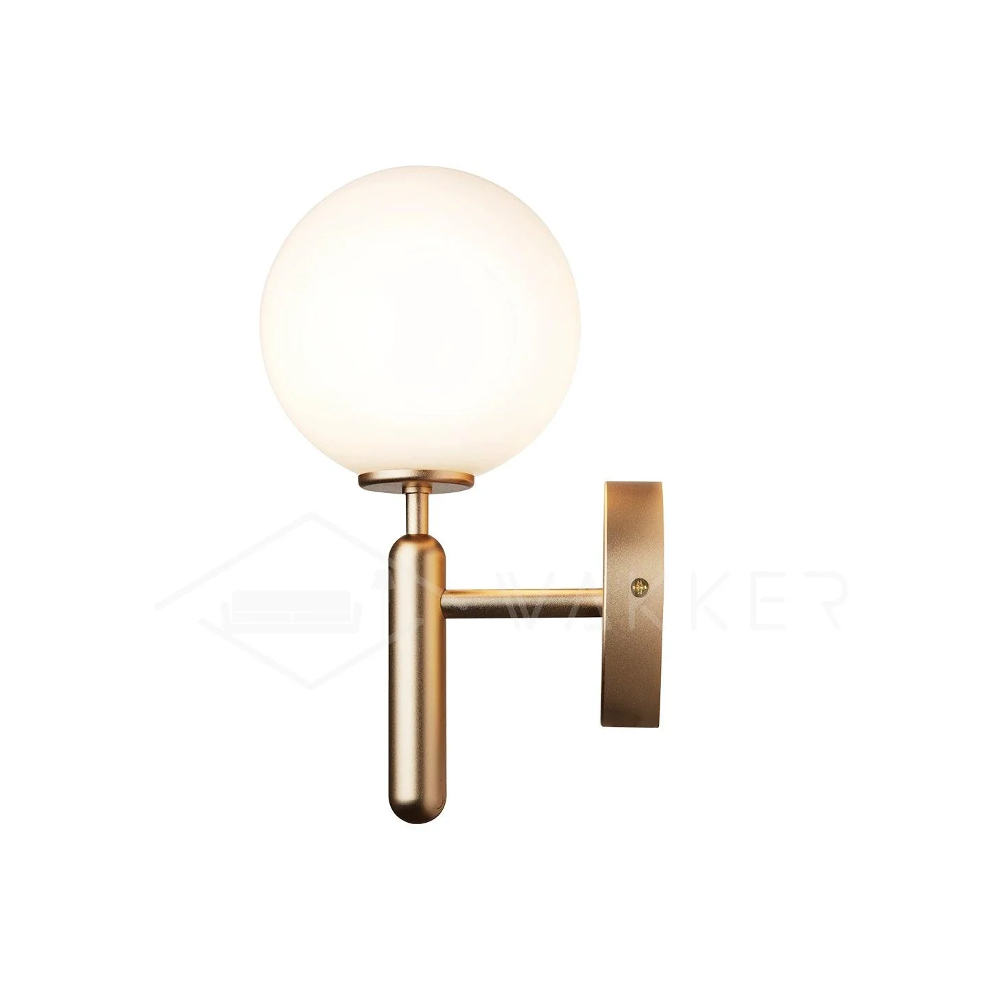 Nordica Wall Lamp - ∅ 5.9″ x H 13.4″ / Dia 15cm x H 34cm Set of 2 / Brass / White