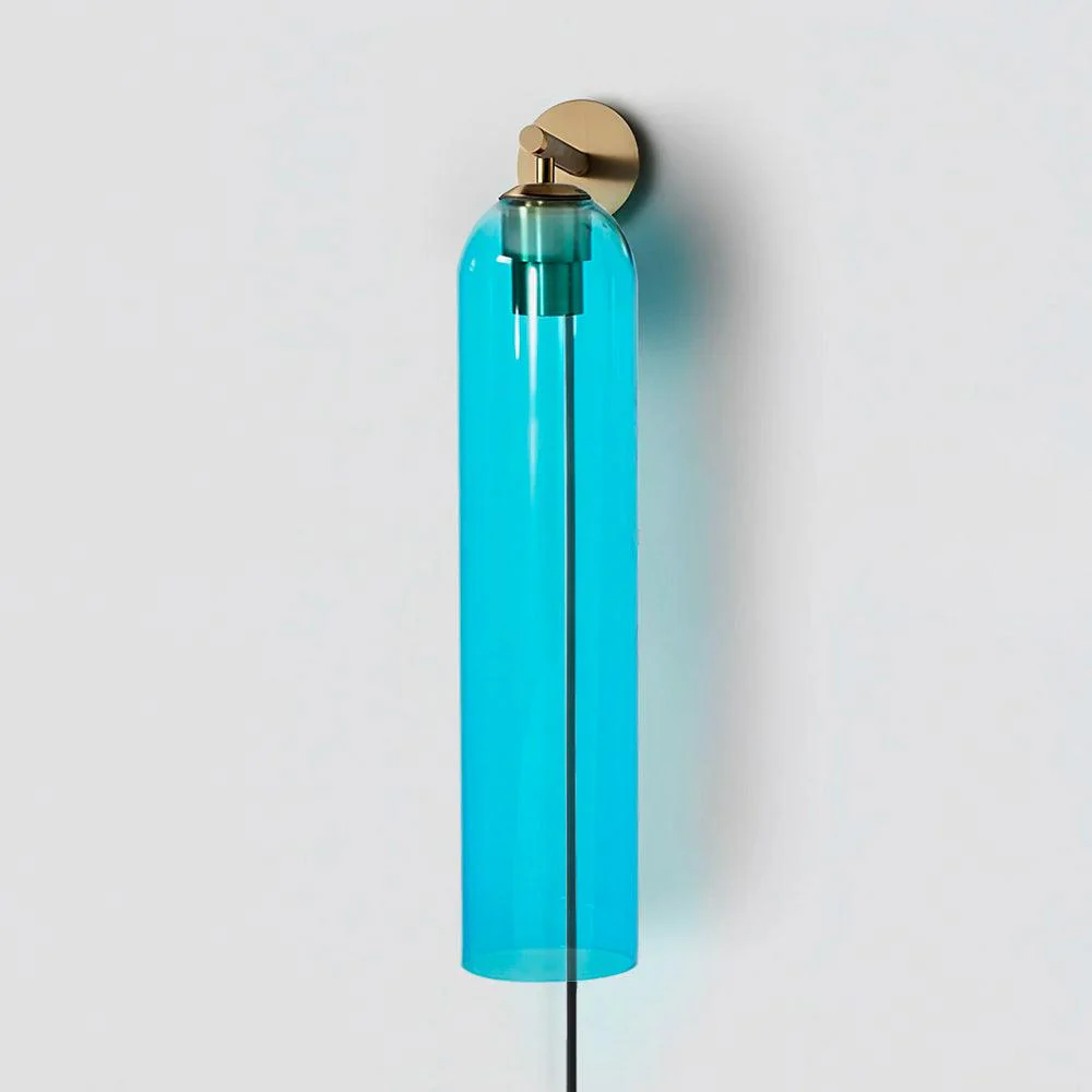 Настенный светильник Art Glass Plug-In - черный, небесно-голубой
