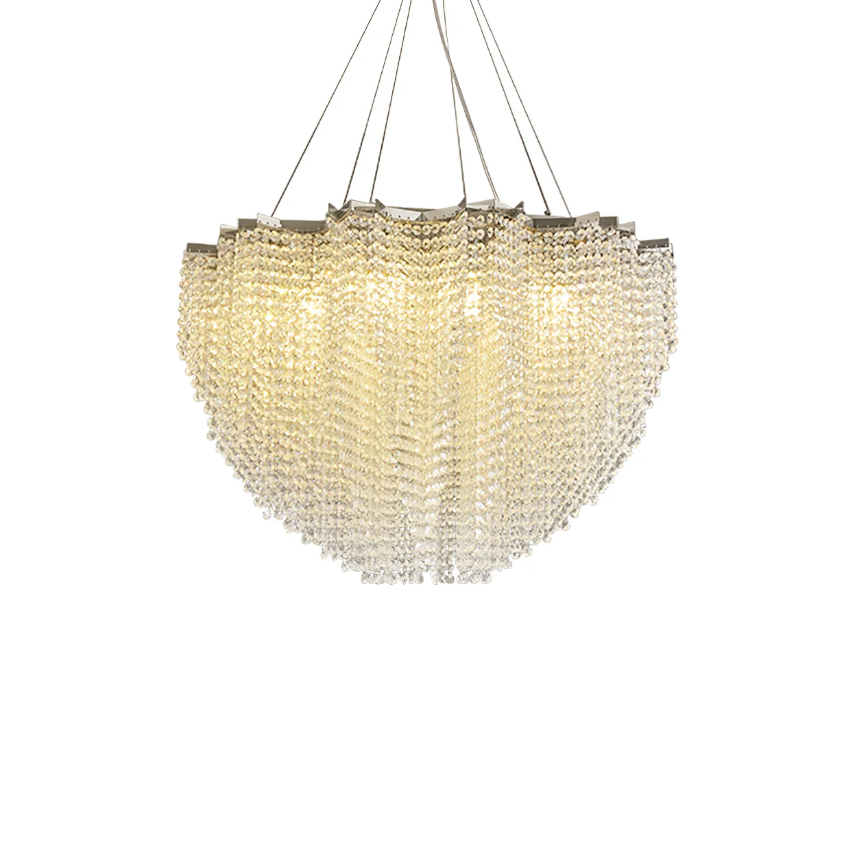 Люстра Stalizi Crystal - ∅80см x 150см, хром, прозрачный кристалл