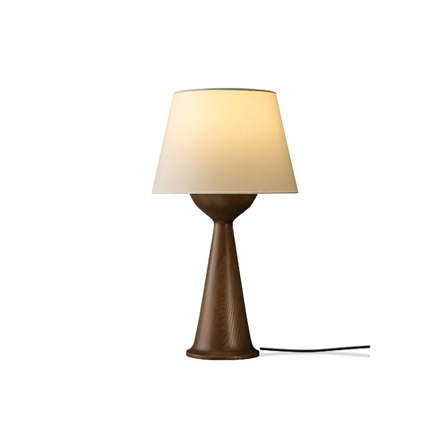 Настольный светильник Hourglass Wood - ∅41см x 74см, орех