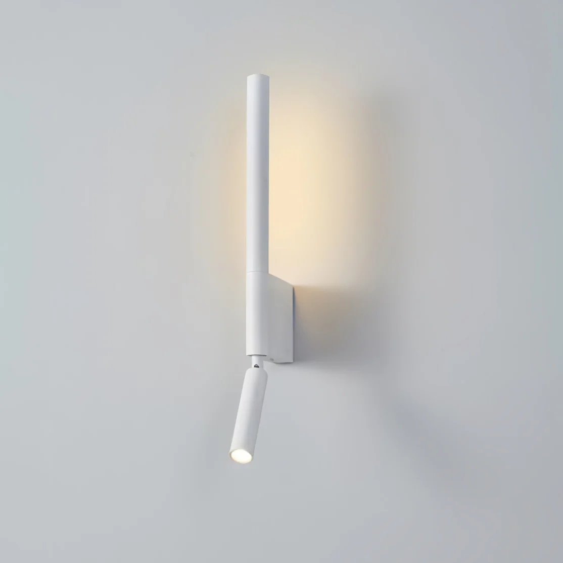 Настенный светильник Canut LED - ∅6см x 43см, черный, теплый свет