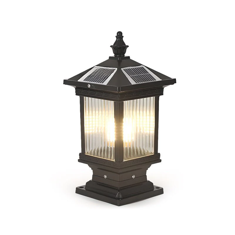 Уличный светильник Solar Classic Lantern - модель A, 20см x 20см x 40см, черный, прозрачный