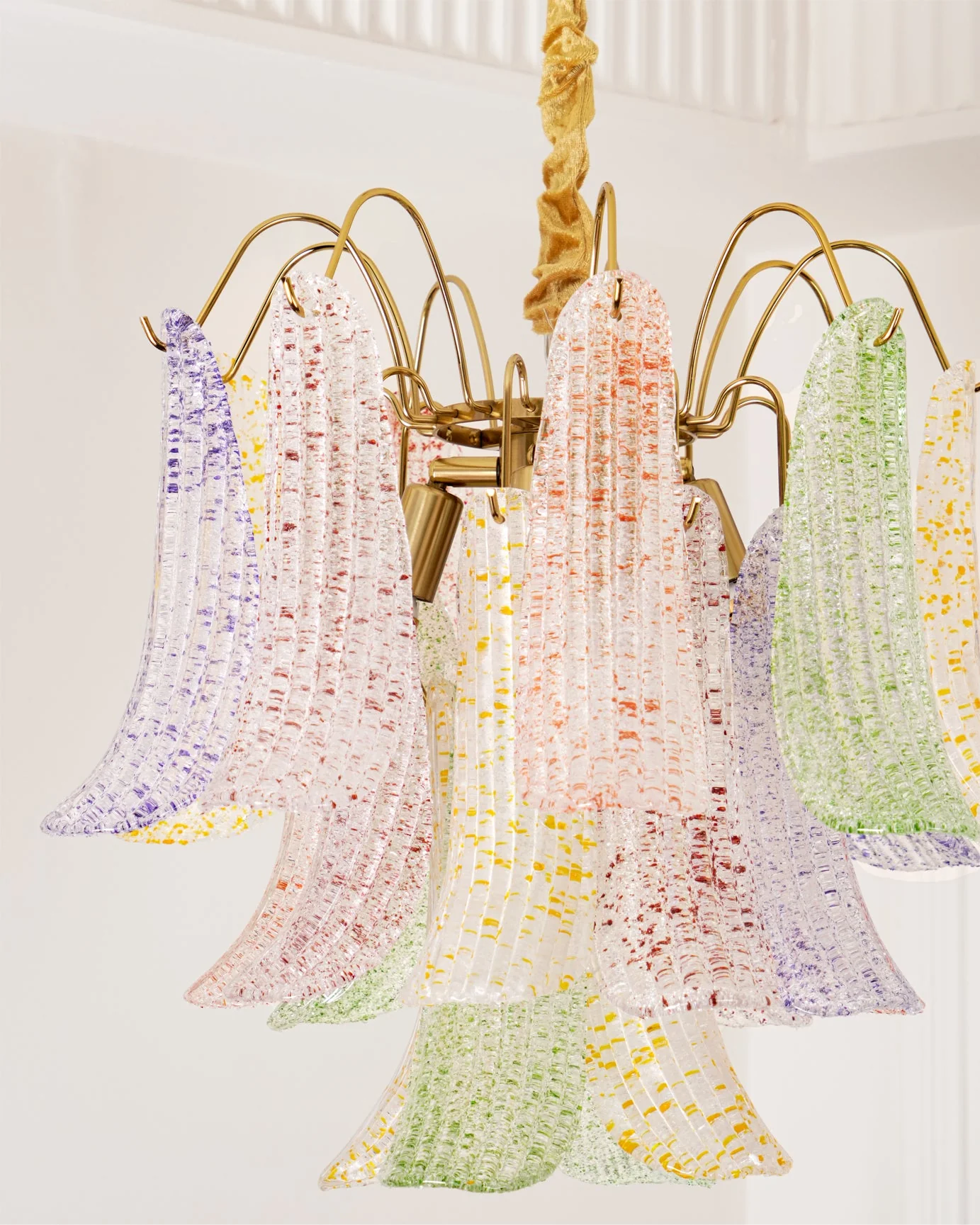 Люстра Venini Colorful Murano Glass - ∅50см x 46см, желтое стекло