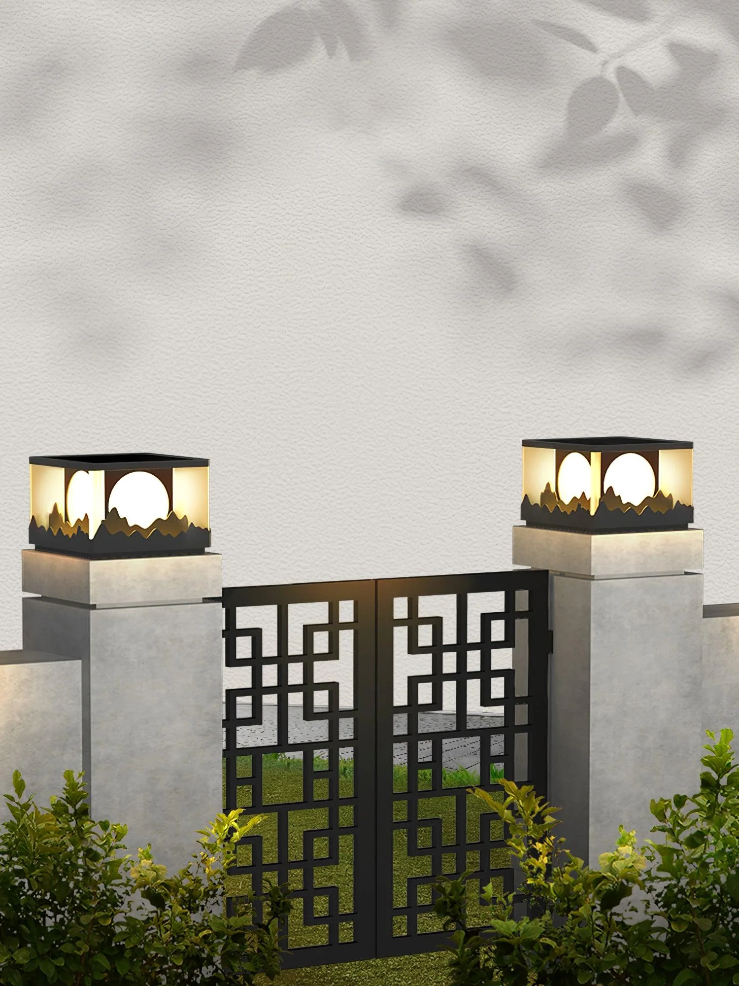 Уличный светильник Sunrise Garden - модель A, проводная версия,  ∅40см x 21см, теплый свет