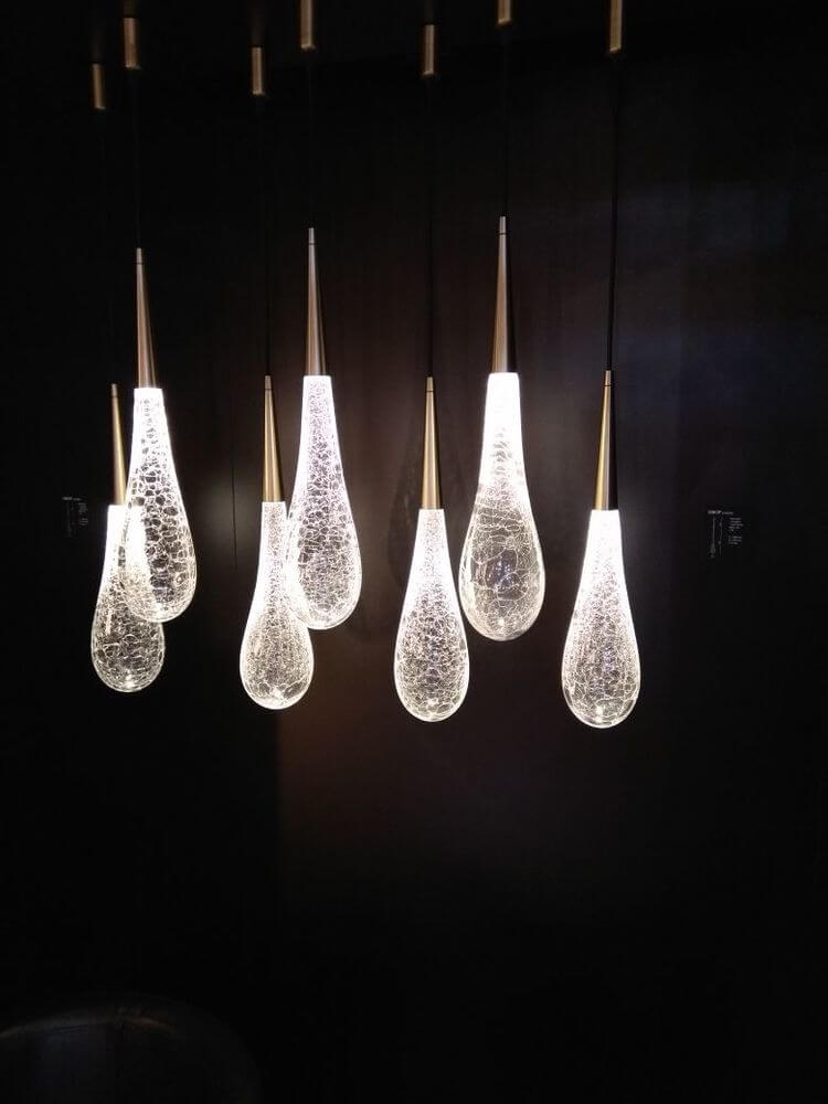 Подвесной светильник Glassburg Light DROP cracklé 5-Base (XL), round 5-base-450 mm BD-1175644