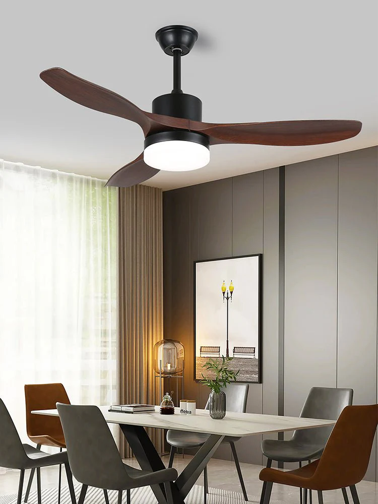 Потолочный светильник Morty Adams Wooden - модель A ∅132см x 30см, орех, черный, 3000-6500К