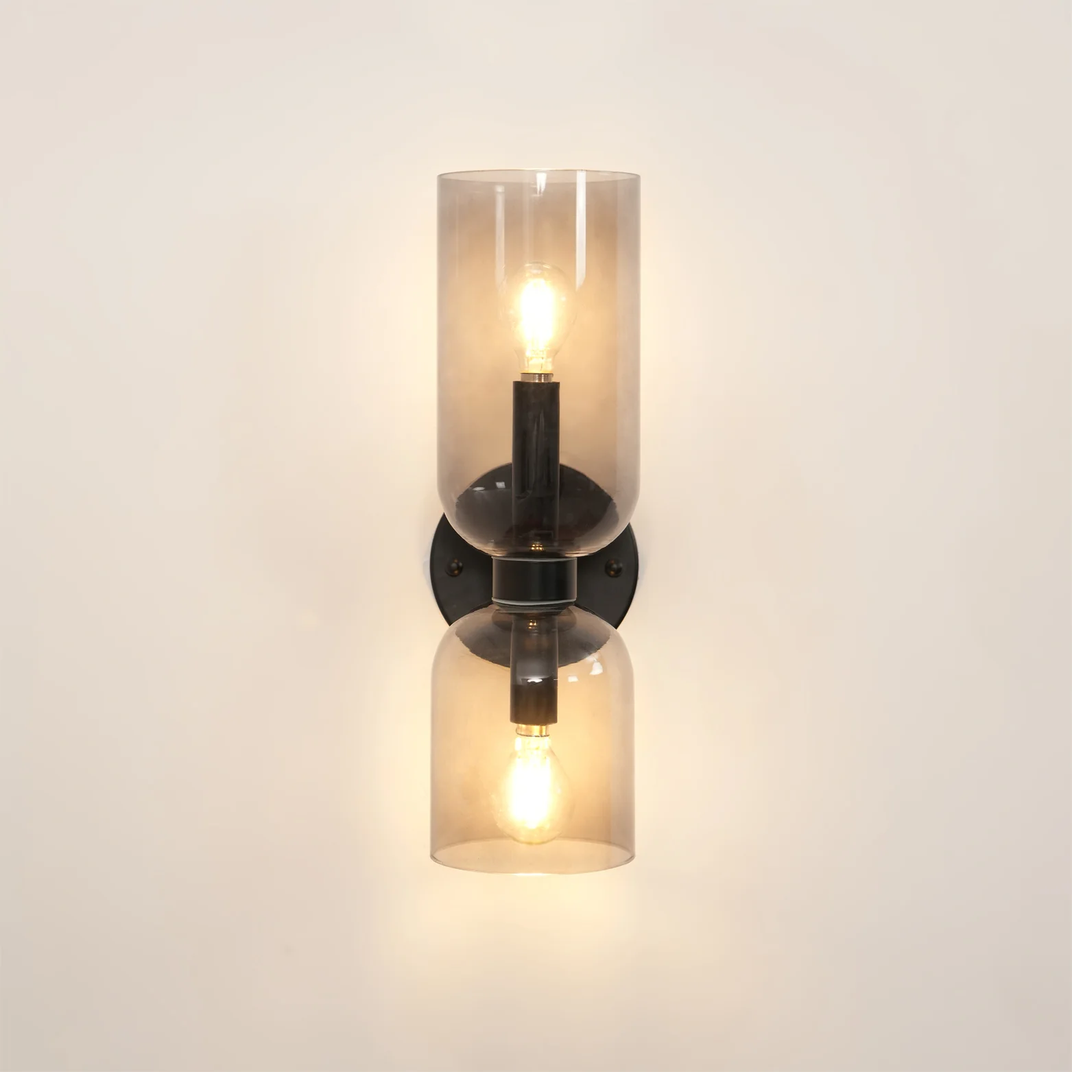 Edie Wall Lamp - ∅ 4.7″ x H 13.8″ / Dia 12cm x H 35cm Set of 2 / Brass / Clear