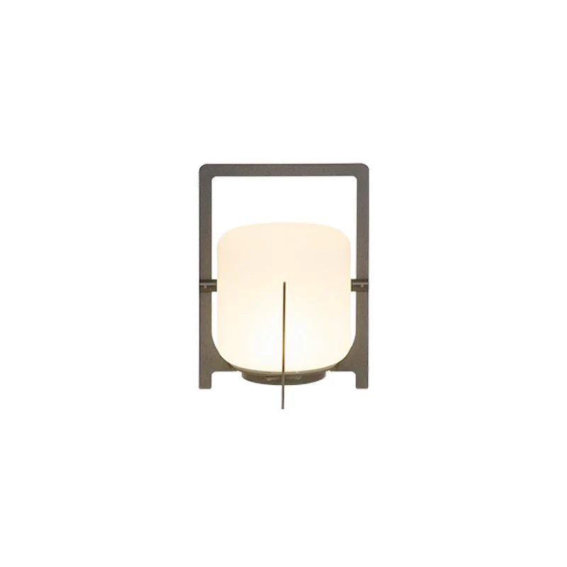 Настольный светильник Steel Twilight Lantern - ∅20см x 38см, серебряный серый, нержавеющая сталь, теплый свет, USB-разъем