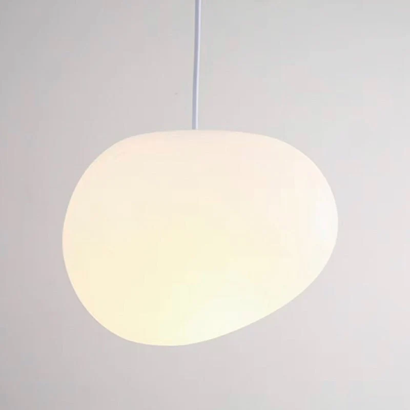 Подвесной светильник Gregg Stone Shape Glass - ∅23см x 16см, белый, теплый свет