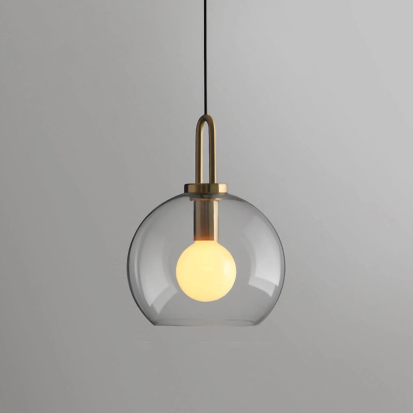 Подвесной светильник Glass Pendant Swag - ∅25см х 34см, прозрачное стекло