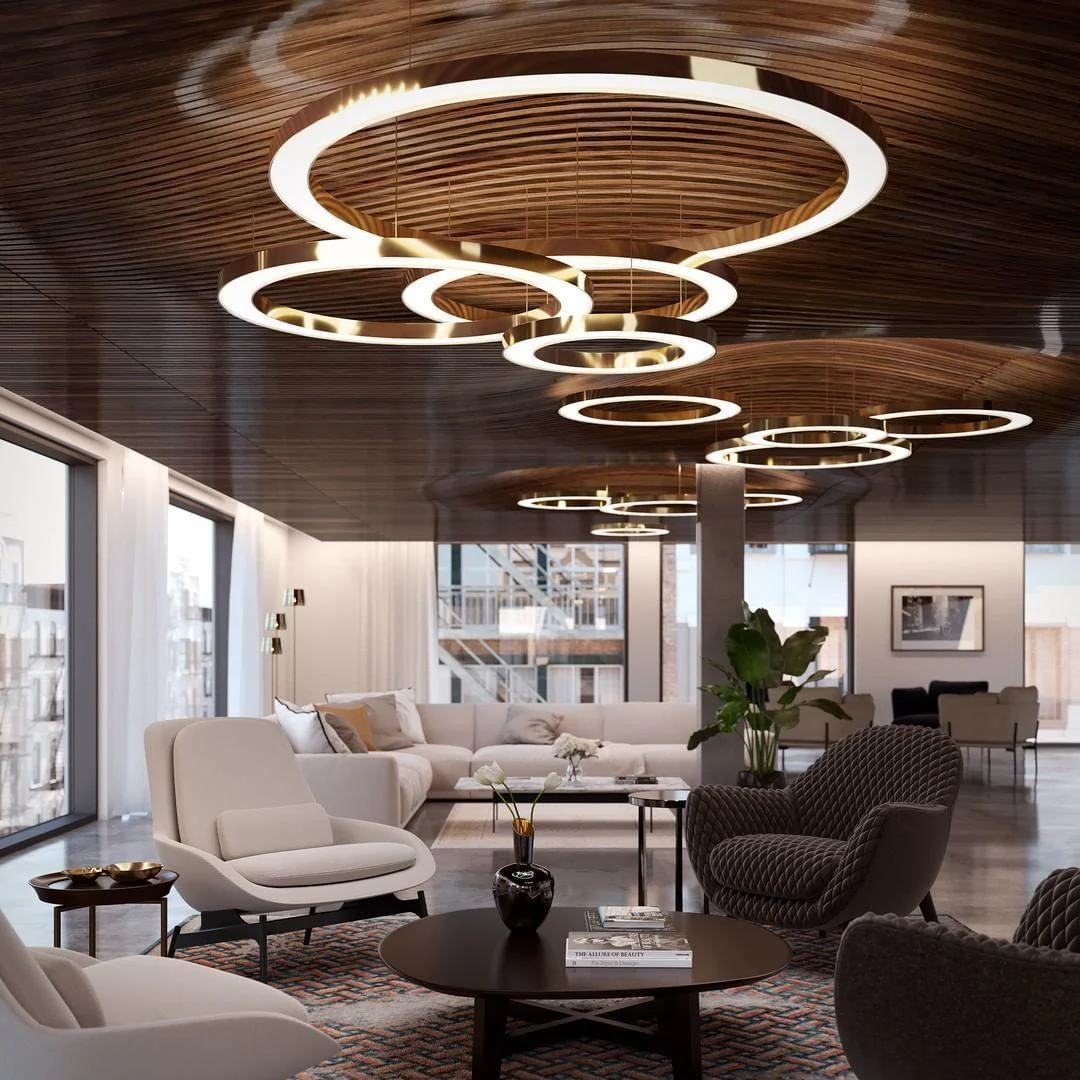 Подвесной светильник Ring LED - ∅100см, теплый свет