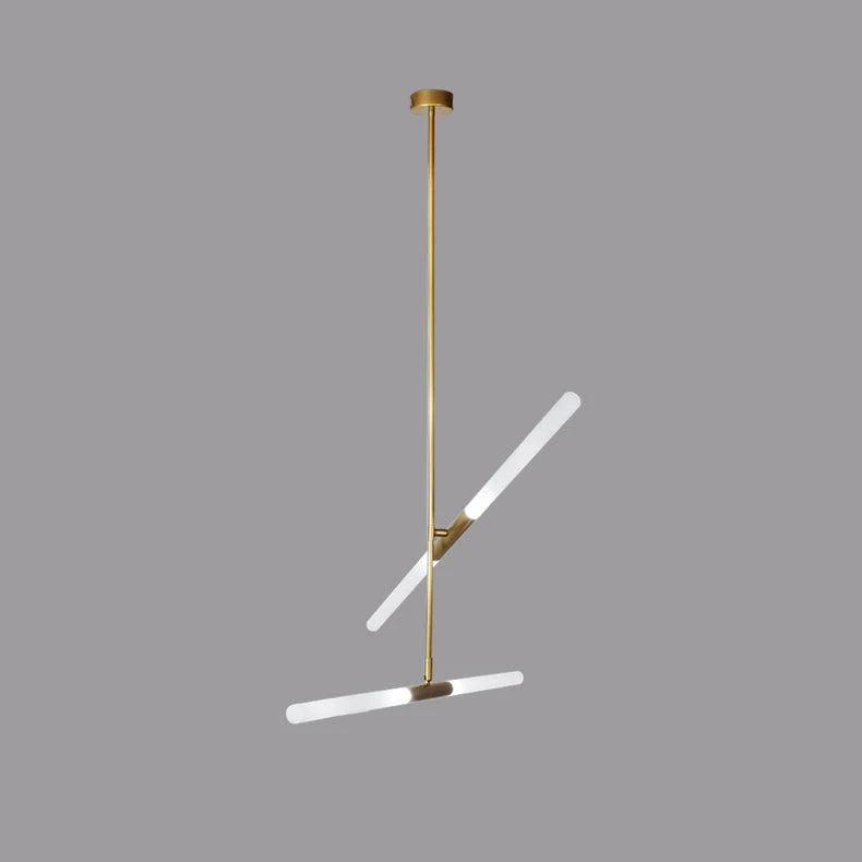Подвесной светильник Hash Linear Suspension - 6 подвесов ∅100см x 110см, золотой, белый