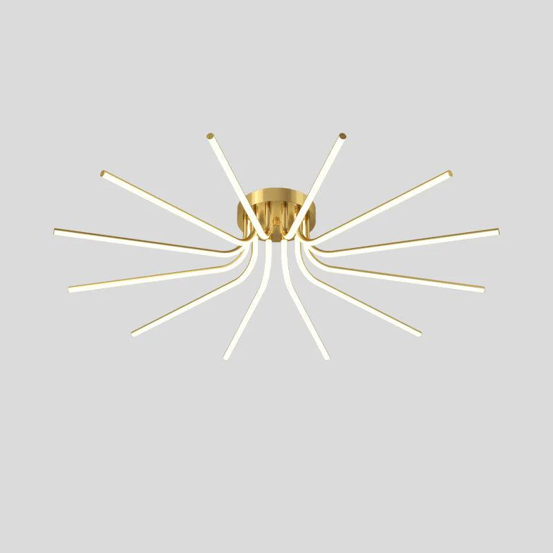 Потолочный светильник Brass Starbursts - ∅100см х 15см, черный, белый, 3000-6500К