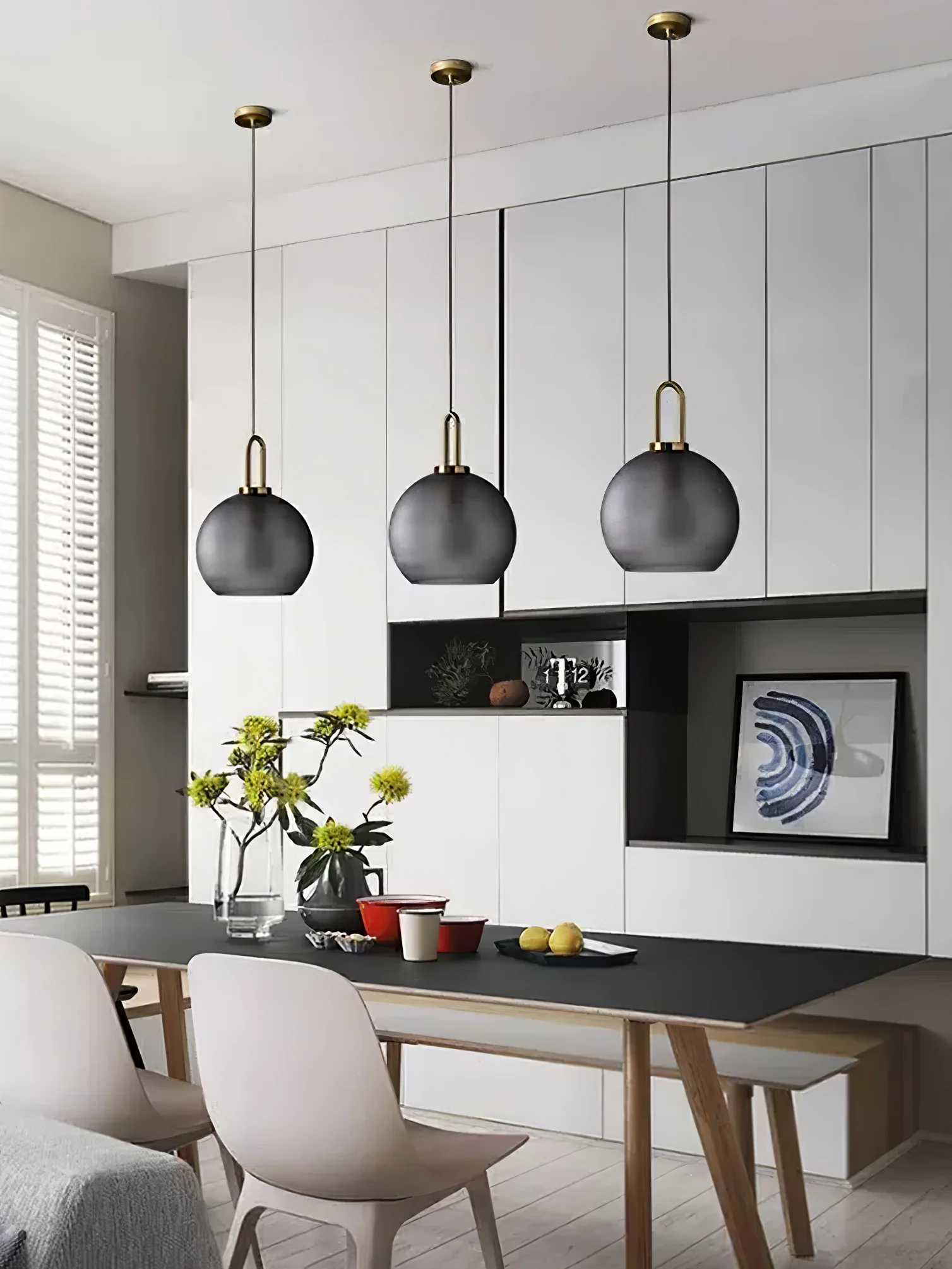 Подвесной светильник Glass Pendant Swag - ∅25см х 34см, прозрачное стекло