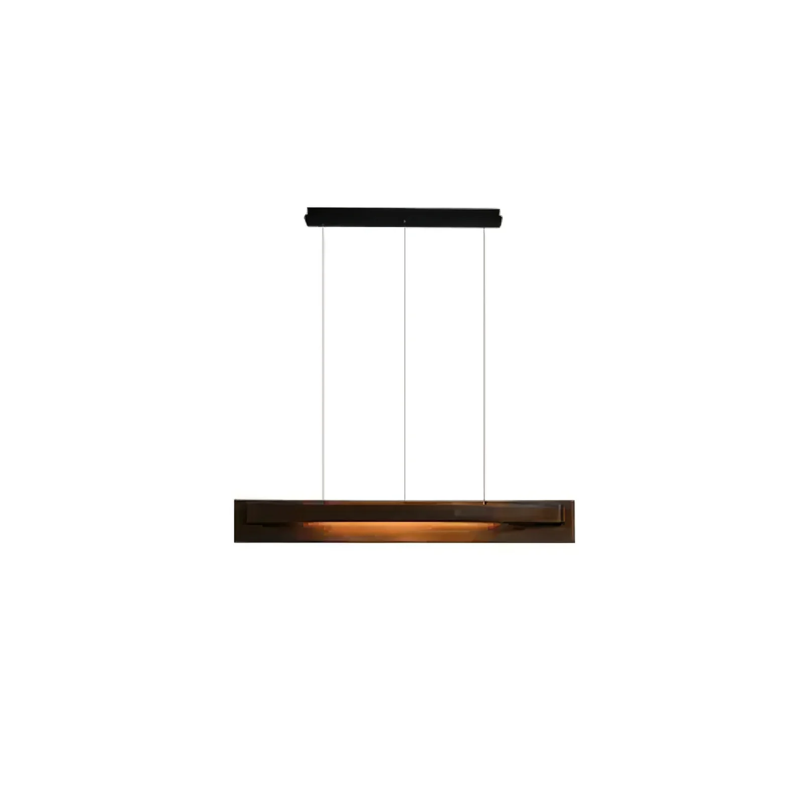 Подвесной светильник Lucien Linear - 120см x 15см, черный, теплый свет