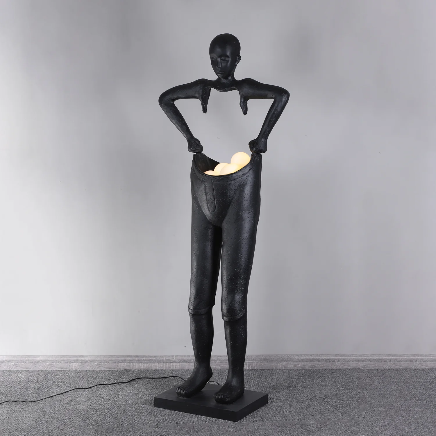 Торшер Carrier Sculpture - ∅70см x 185см, черный, белый