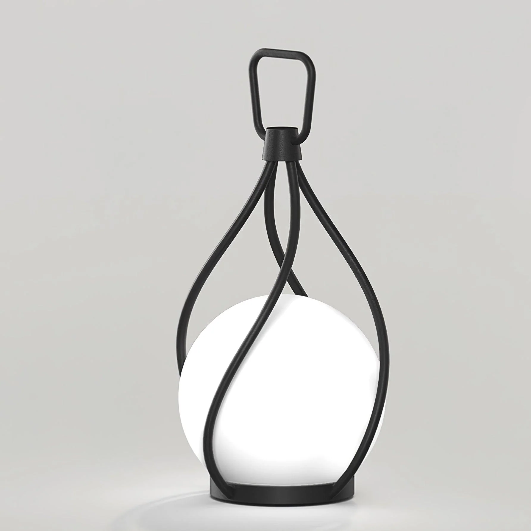 Настольный светильник Eclisse Orb Lantern Rechargeable - ∅10см x 25см, черный, прозрачный, теплый свет