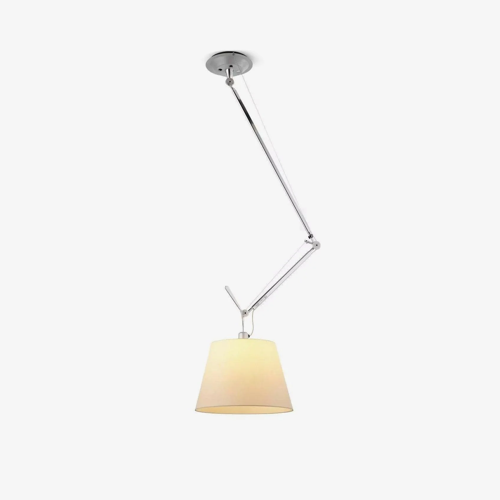 Подвесной светильник Rotatable - ∅36см x 26см, хром, белый