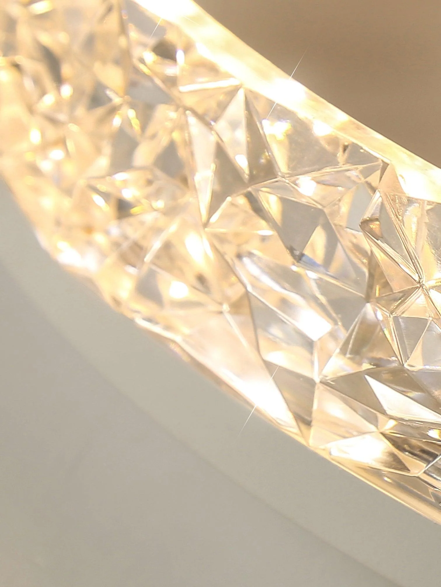 Потолочный светильник Crystal Embedded - ∅50см x 8см, золотой, теплый свет