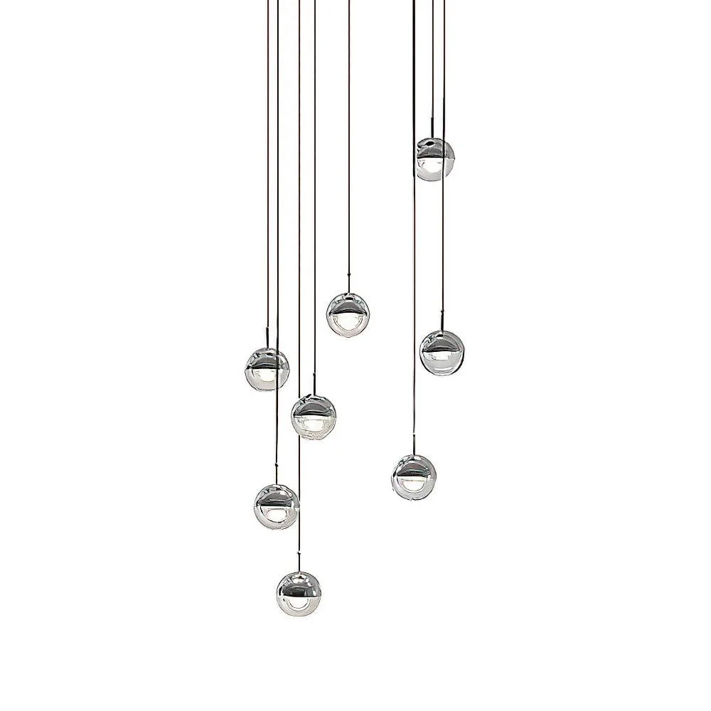 Подвесной светильник Restaurant Art LED - 5 плафонов ∅70см x 200см, розовое золото, теплый свет