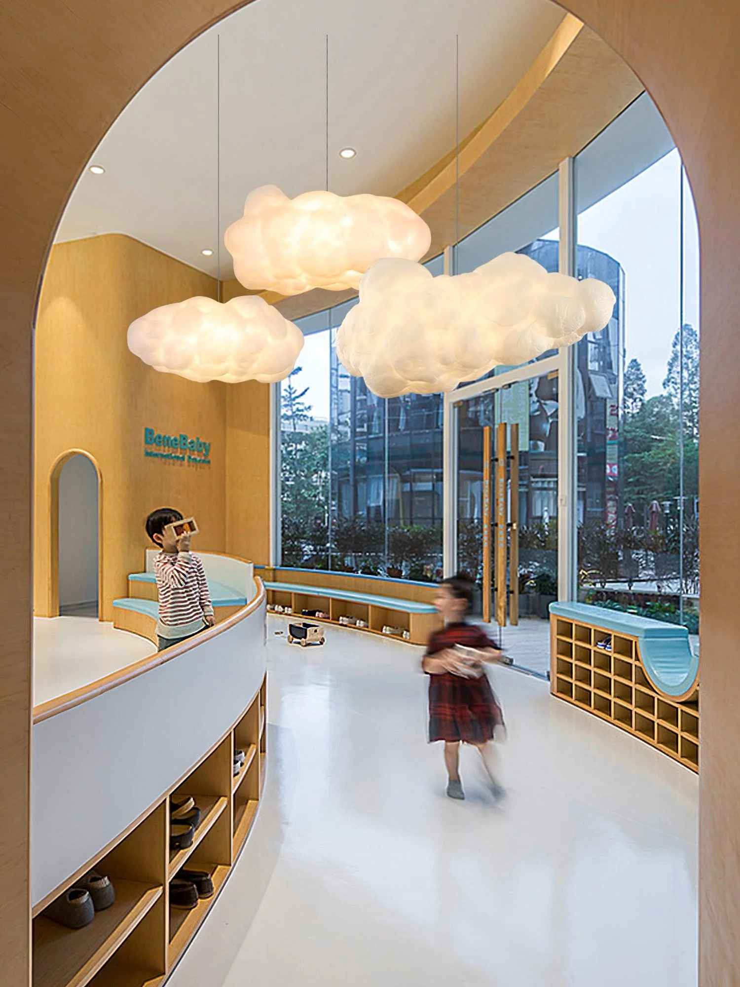 Подвесной светильник Cloudy - ∅50см x 30см, белый
