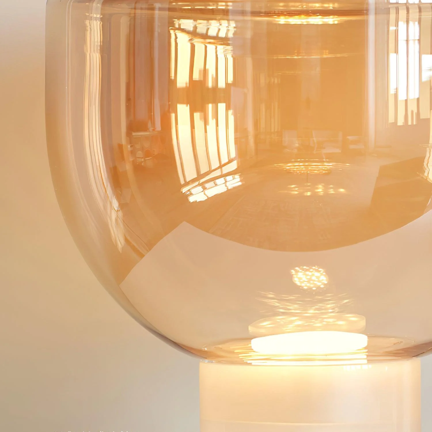 Aella Table Lamp - ∅ 14.9″ x H 14.5″ / Dia 38cm x H 37cm / Cognac / UK plug