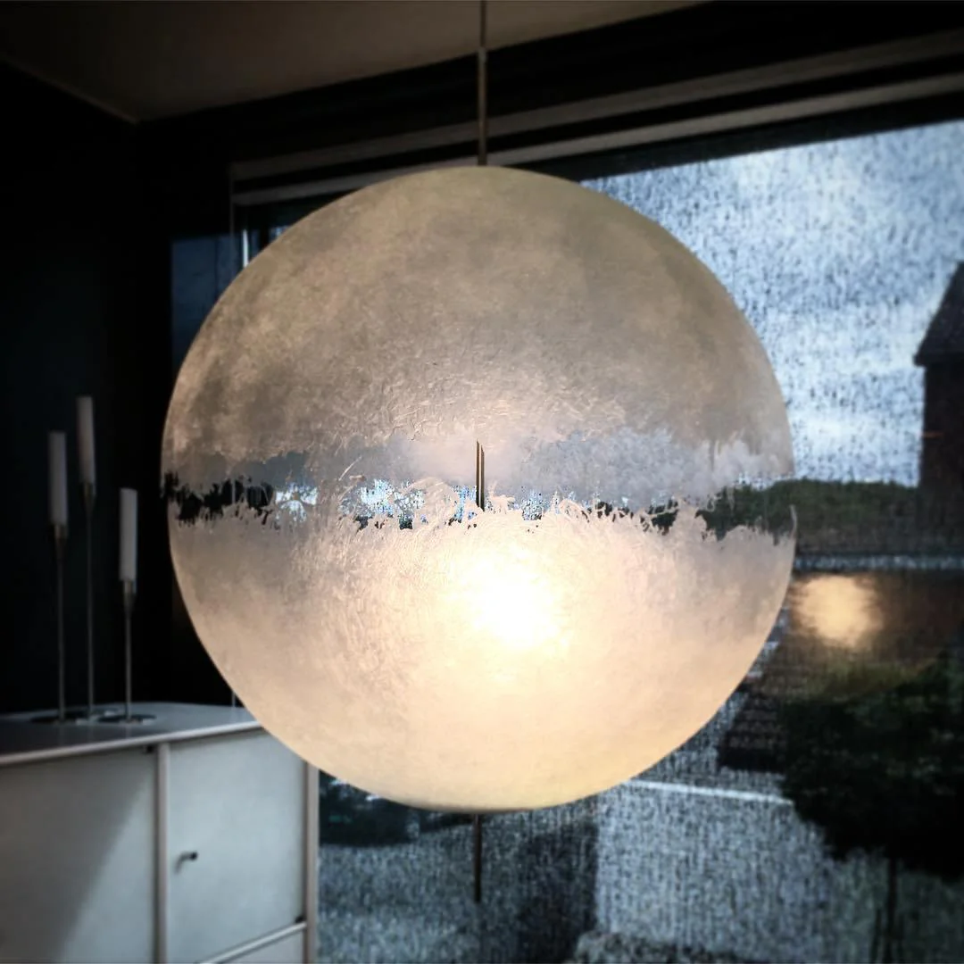 PostKrisi Table Lamp - ∅ 19.7″ x H 29.5″ / Dia 50cm x H 75cm / White / AU plug