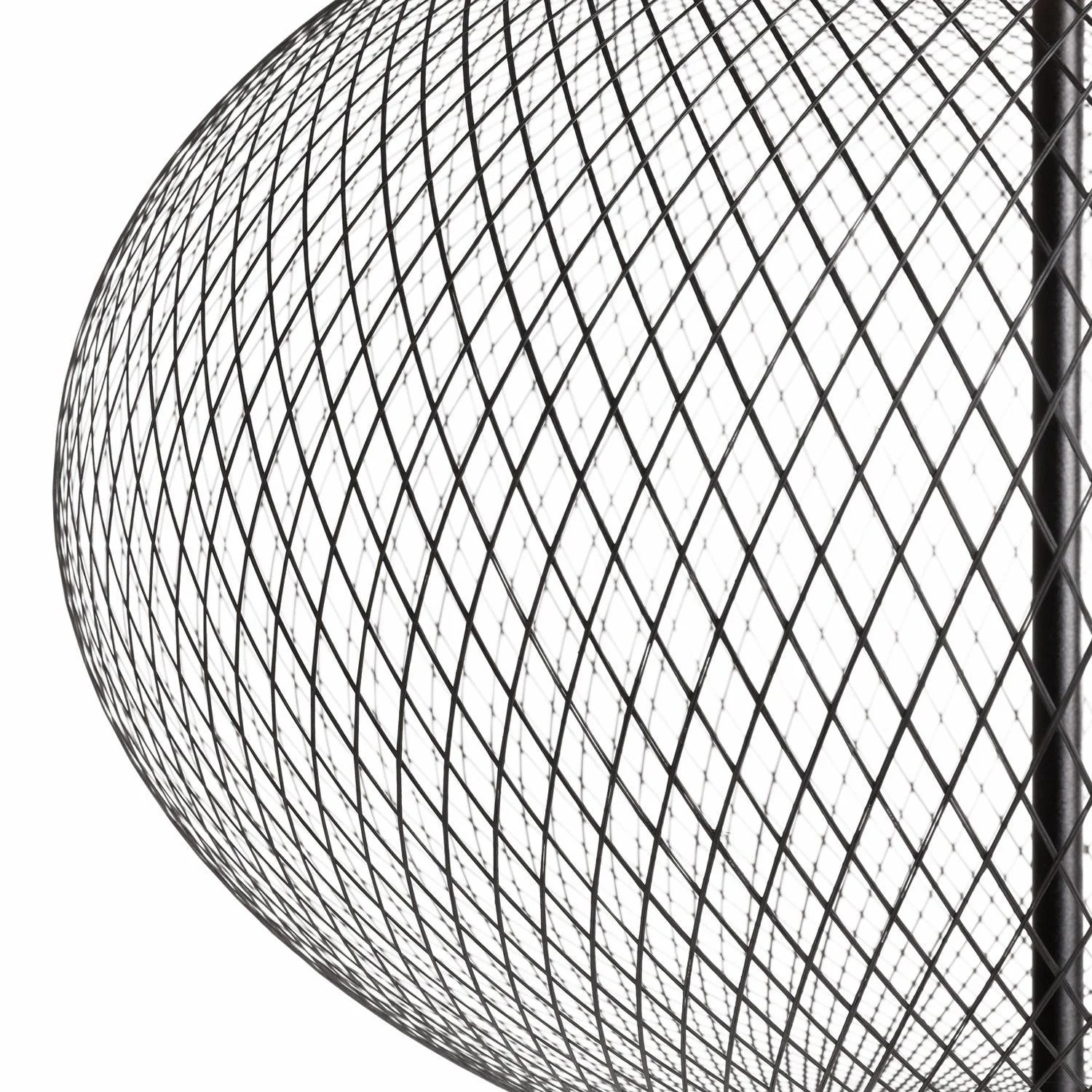 Торшер Metallic Meshwork - ∅50см x 183см, белый, теплый свет