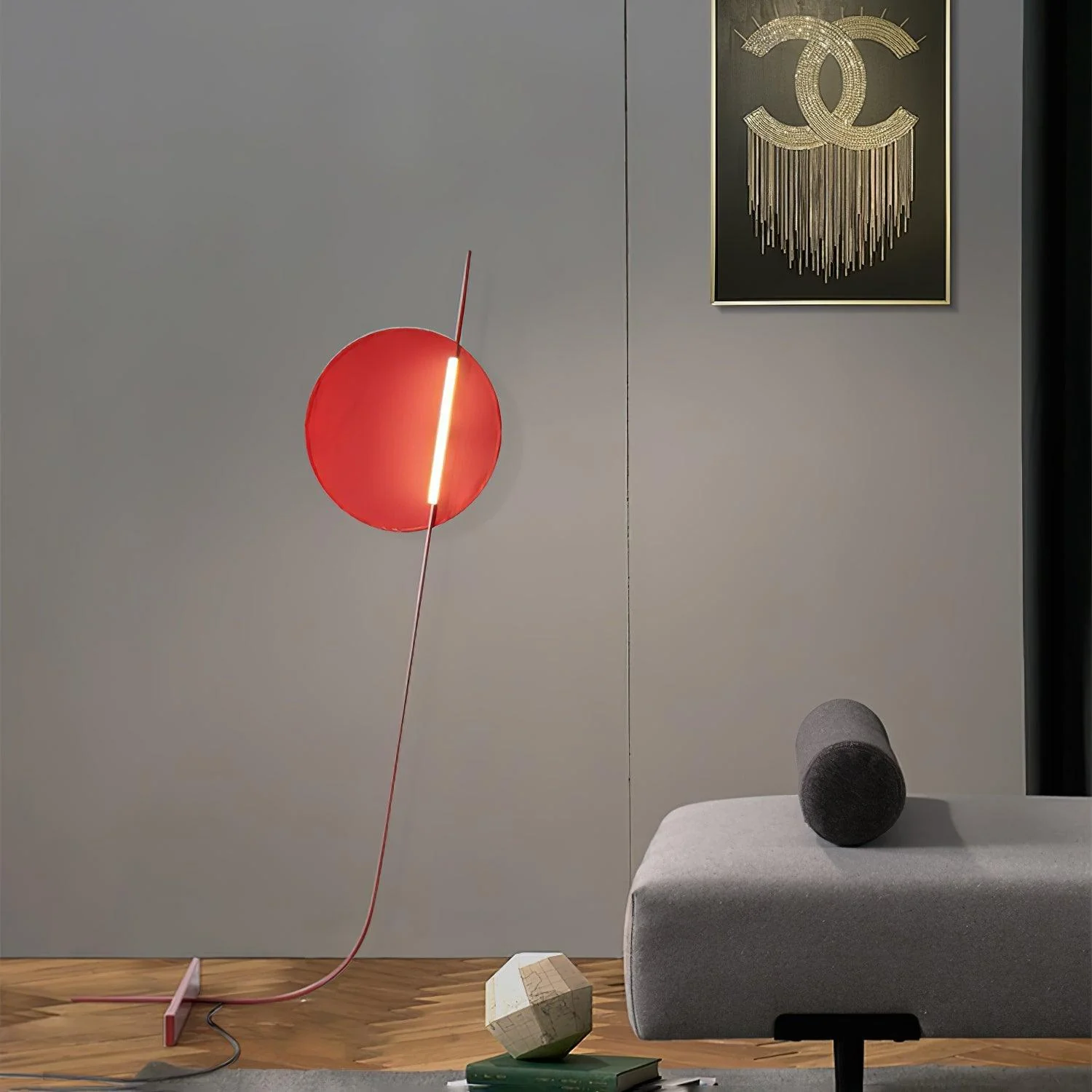 Athletes Floor Lamp - W 23.6″ x H 59.1″ / W 60cm x H 150cm / Red / UK plug