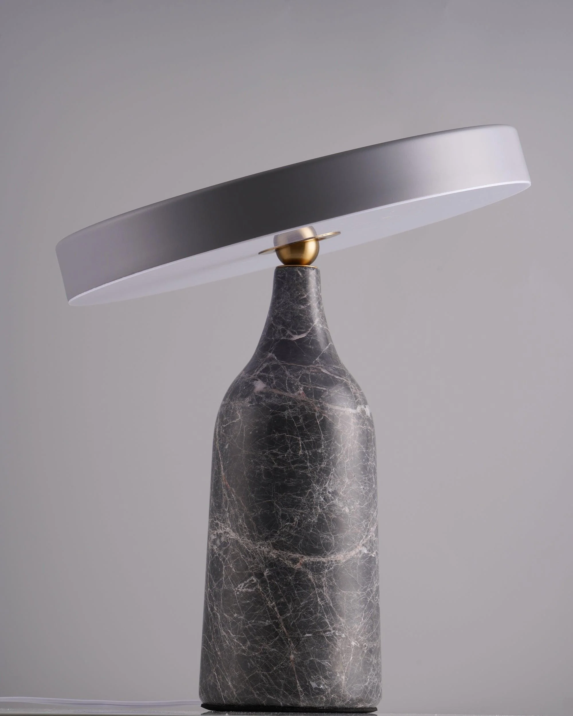 Eddy Table Lamp - ∅ 12.6″ x H 13.2″ / Dia 32cm x H 33.6cm / Grey / US plug