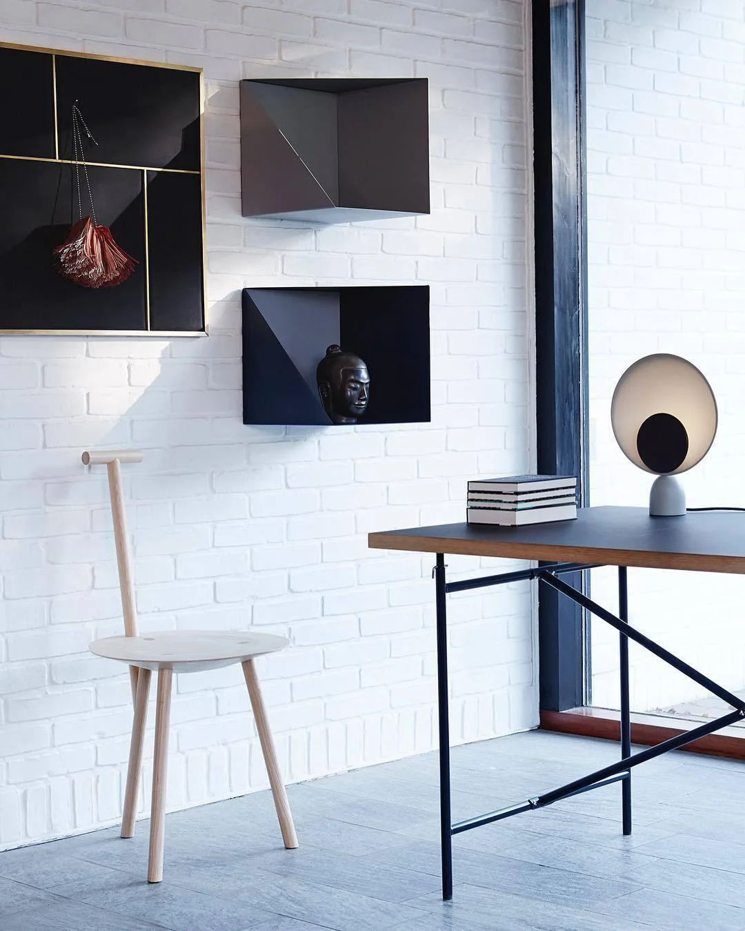 Blooper Table Lamp - ∅ 11″ x H 15″ / Dia 28cm x H 38cm / Gray+Gray / UK plug