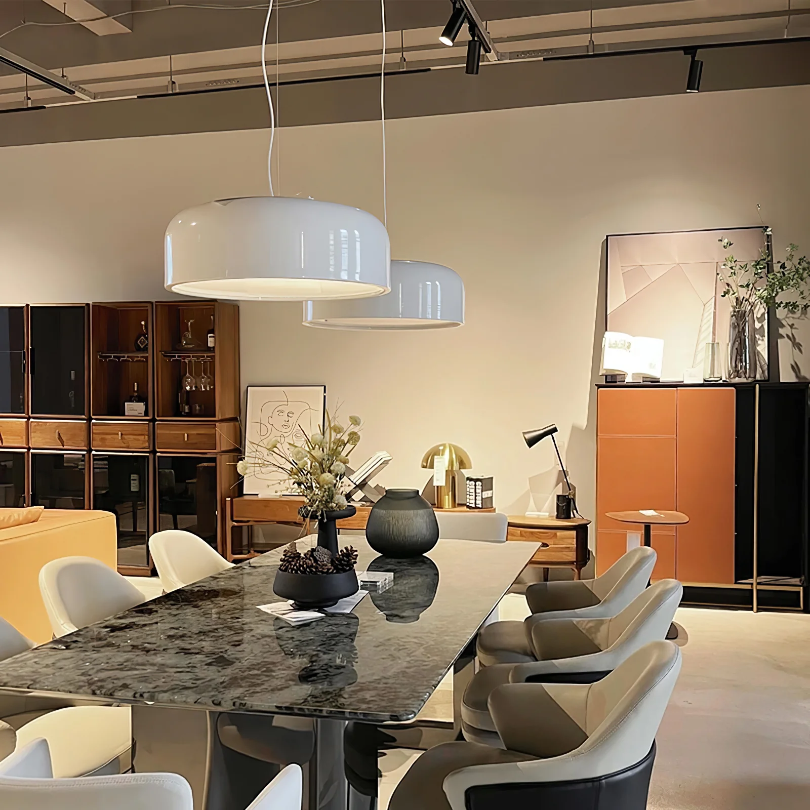 Подвесной светильник Smithfield - ∅60см x 21см, серый