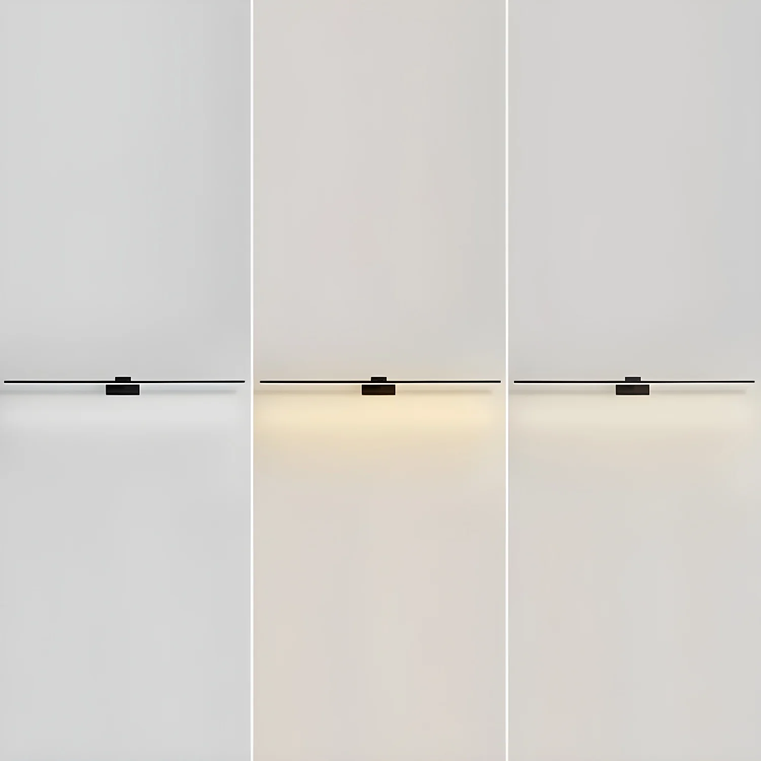 Настенный светильник Linear Bathroom - ∅80см x 6см, черный, теплый свет