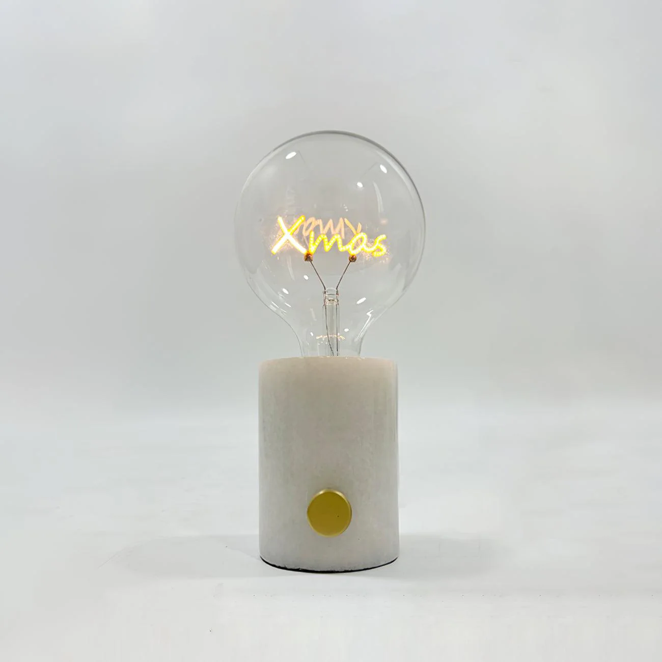 Настольный светильник Very Nice Table Lamp - модель B ∅23см х 38см, белый мрамор, прозрачный