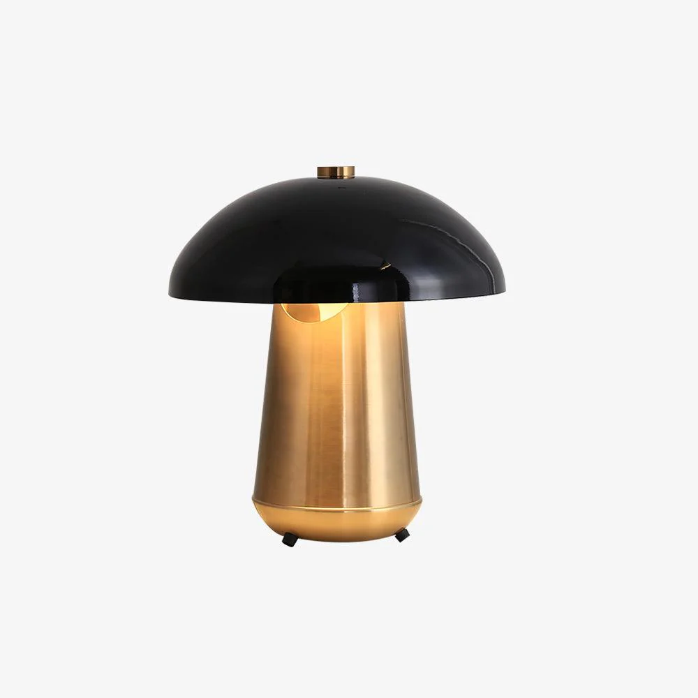 Настольный светильник Ogno Mushroom - ∅35см x 43см, золотой, черный