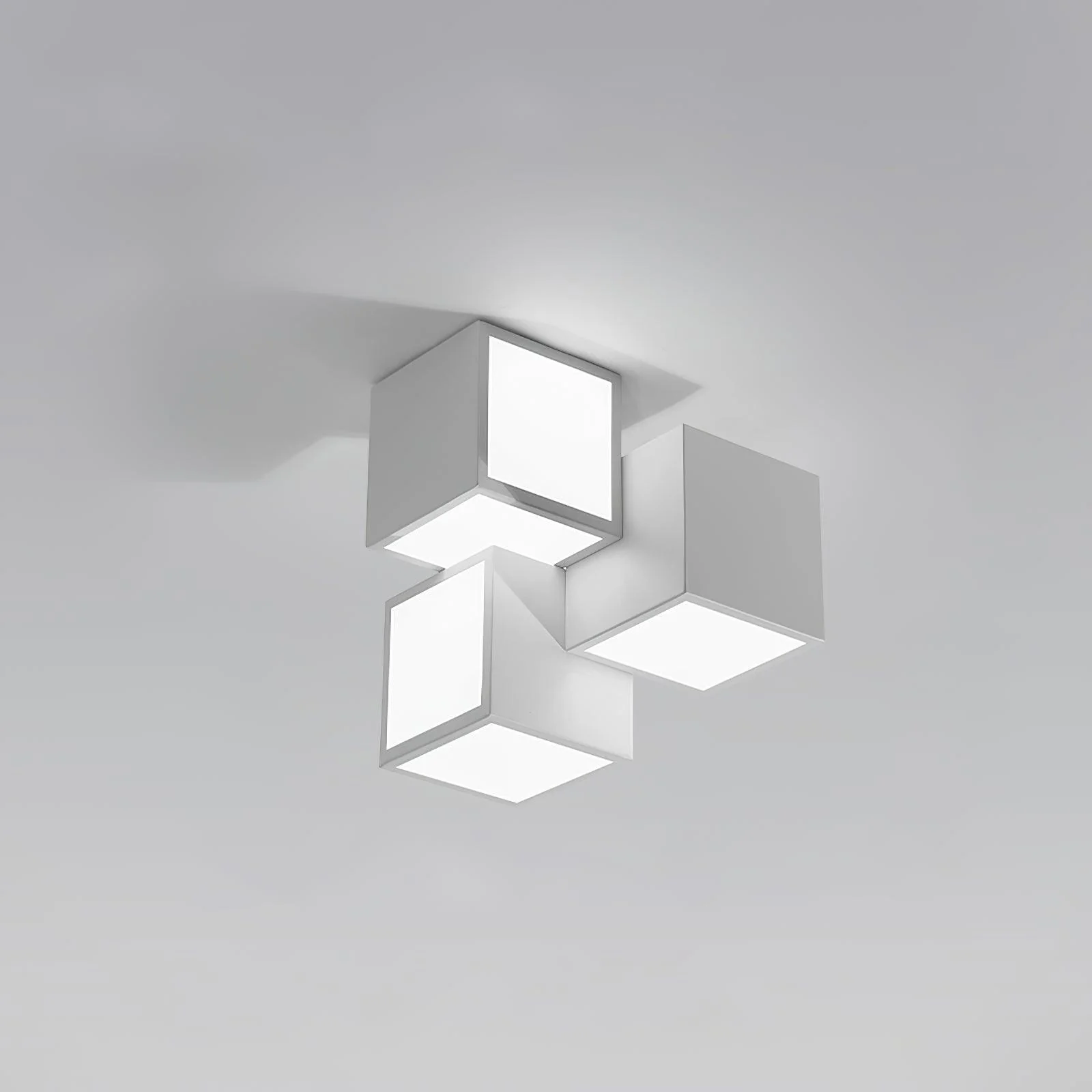 Потолочный светильник Geometric - ∅30см x 30см, черный, теплый свет