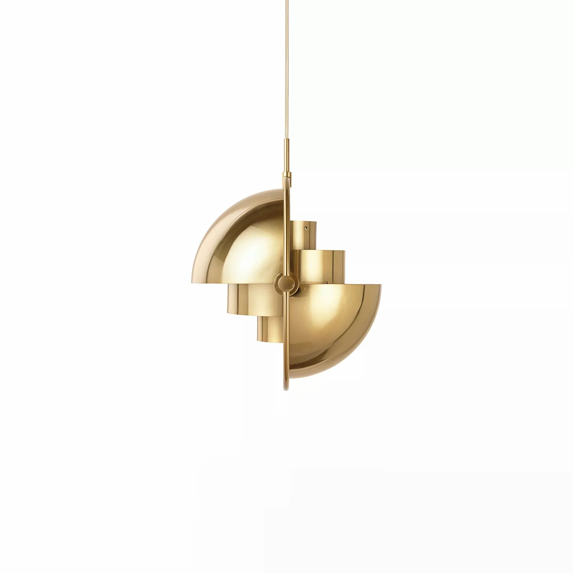 Подвесной светильник Deformed Ball - ∅38см x 38см, хром, белый