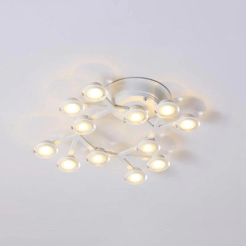 Потолочный светильник LED Net - 37 источников света 145см x 73см, черный, холодный свет