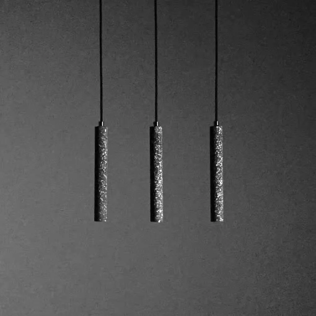 Подвесной светильник Bang Concrete - 8 подвесов ∅30см x 200см, серый бетон